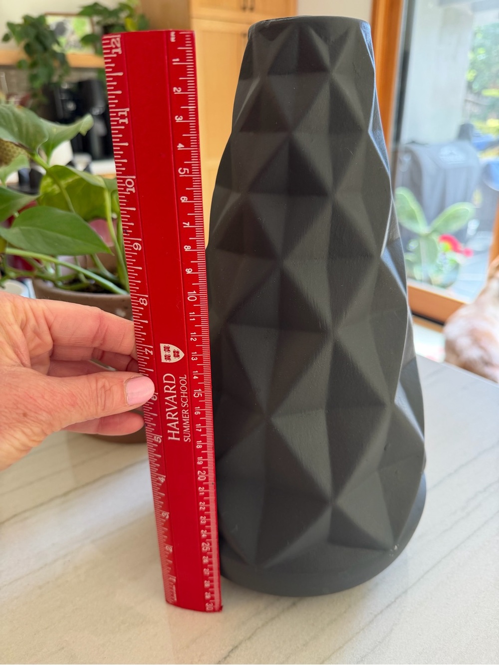 CB2 Matte Black Sculptural Ceramic Vase - Picture 3 of 6